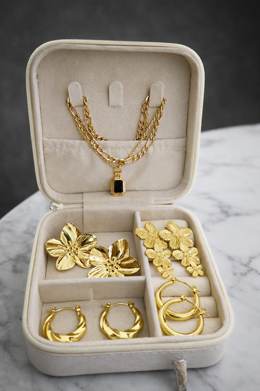 HIMANGI Anti-Tarnish 5-Piece Jewelry Box