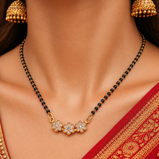 Floral Mangalsutra Necklace