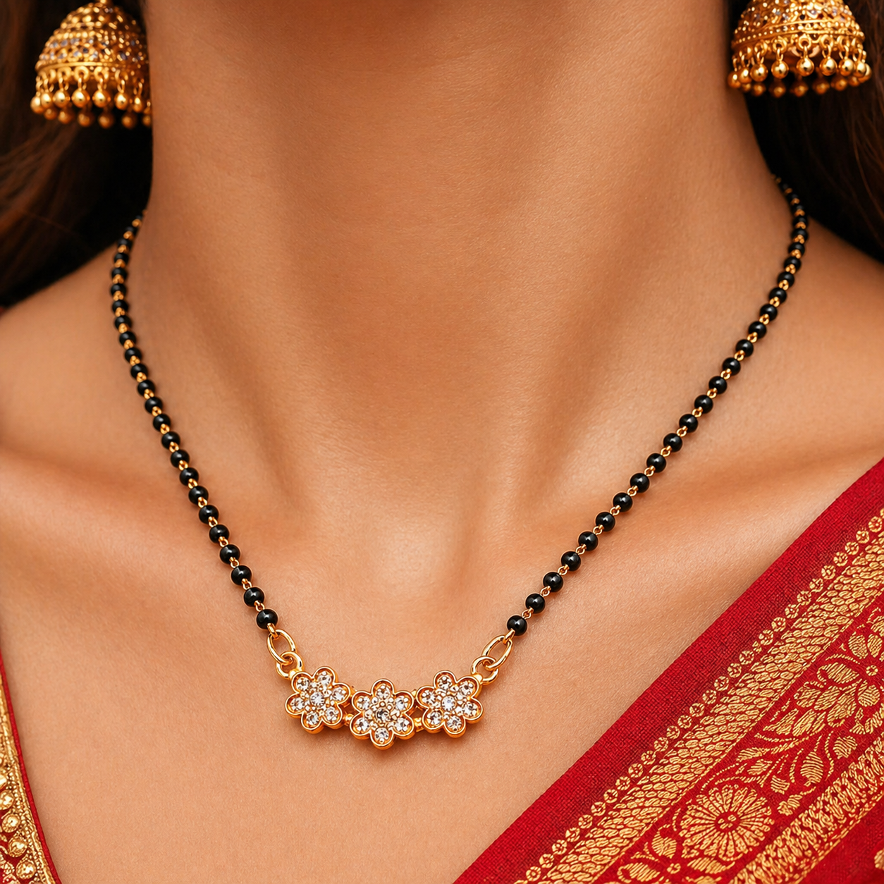 Floral Mangalsutra Necklace
