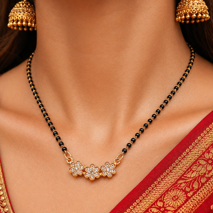 Floral Mangalsutra Necklace
