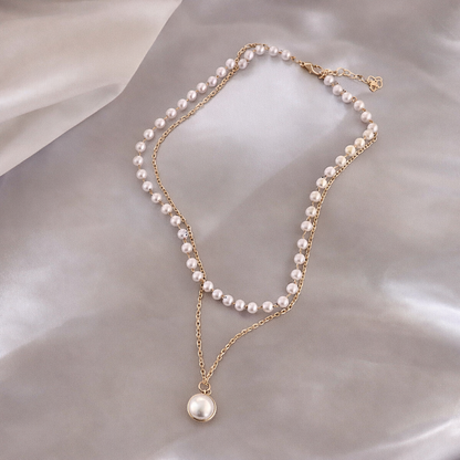 Pearl Layered Pendant Necklace