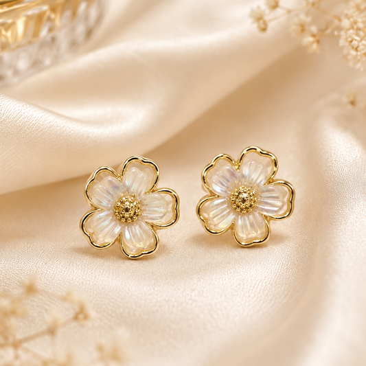 Pearl Daisy Earrings