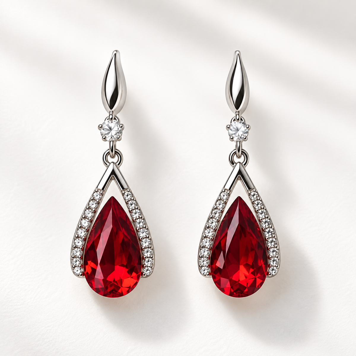 Ruby Teardrop EarringS