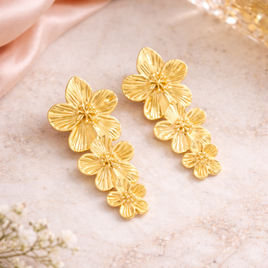 Bloom Gold Anti Tarnish Earrings