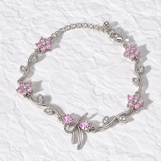 Blush Bow Tulip Bracelet