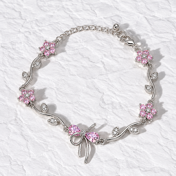Blush Bow Tulip Bracelet