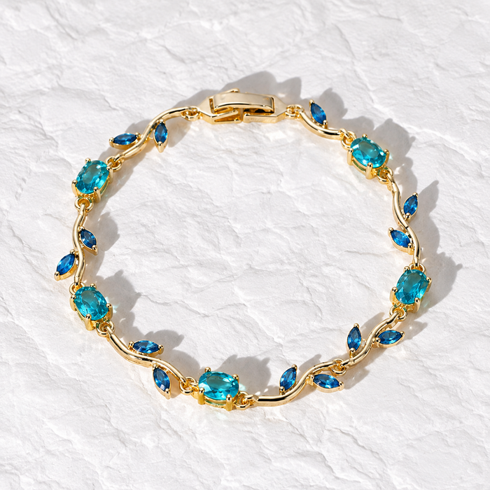Sky Blue Tulip Bracelet