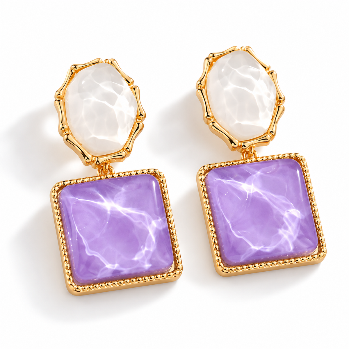 Lilac Drop Earrings