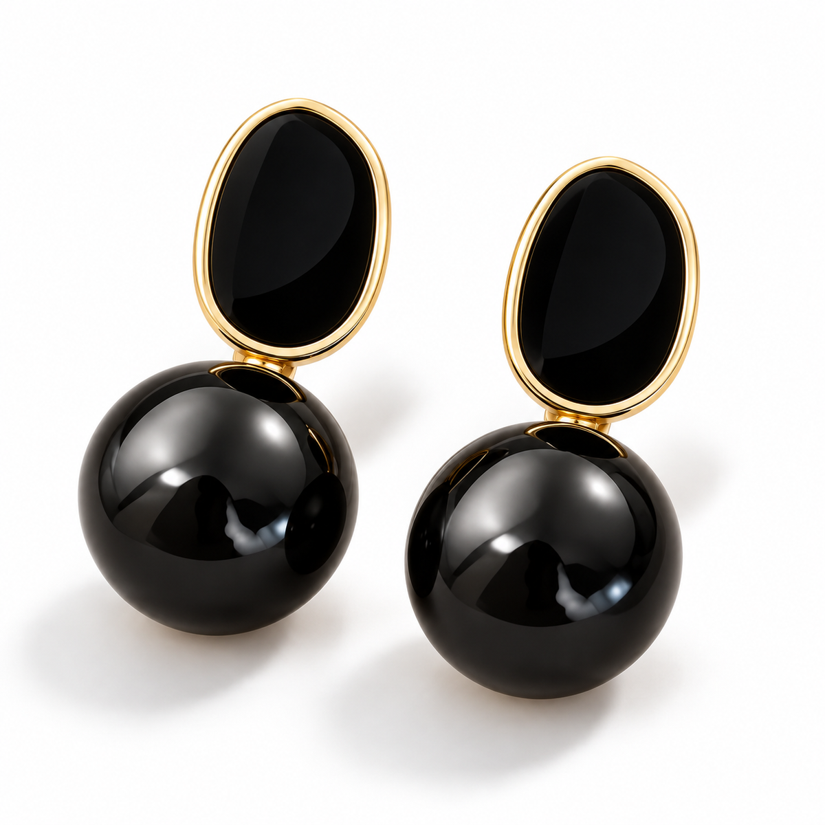 Black Pearl Drop Earrings