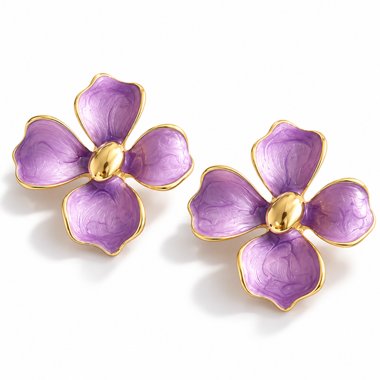 Lilac Bloom Stud Earrings