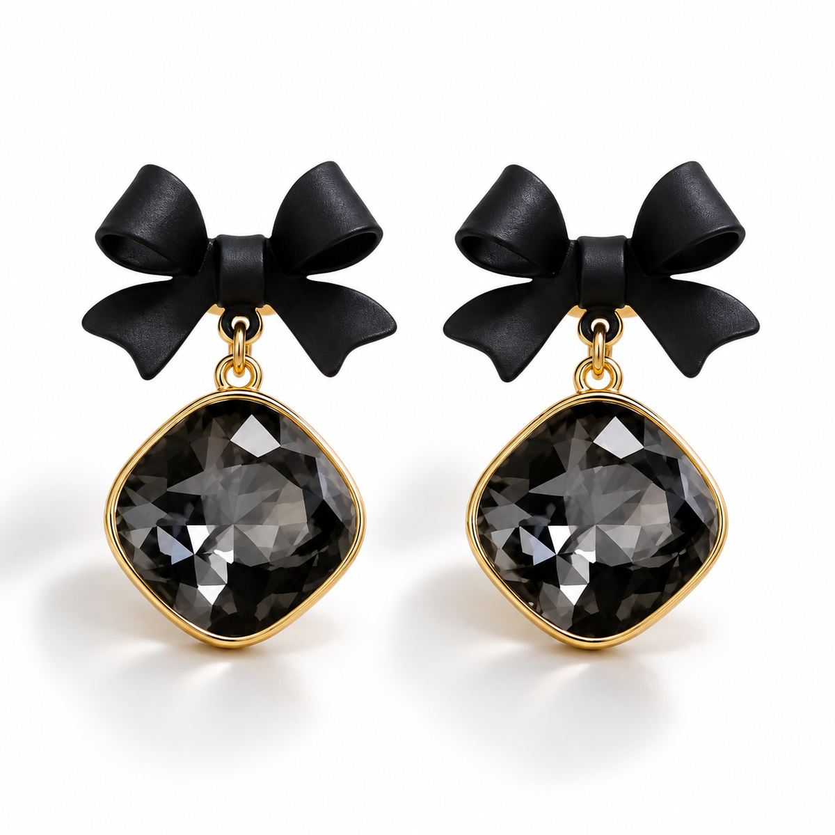 Noir Bow Earrings
