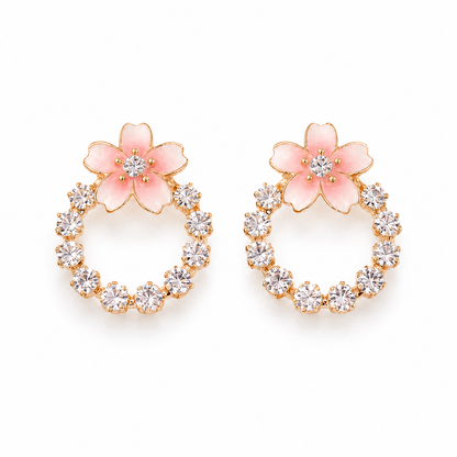 Blush Floral Stud Earrings