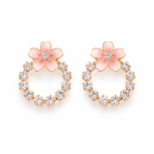 Blush Floral Stud Earrings