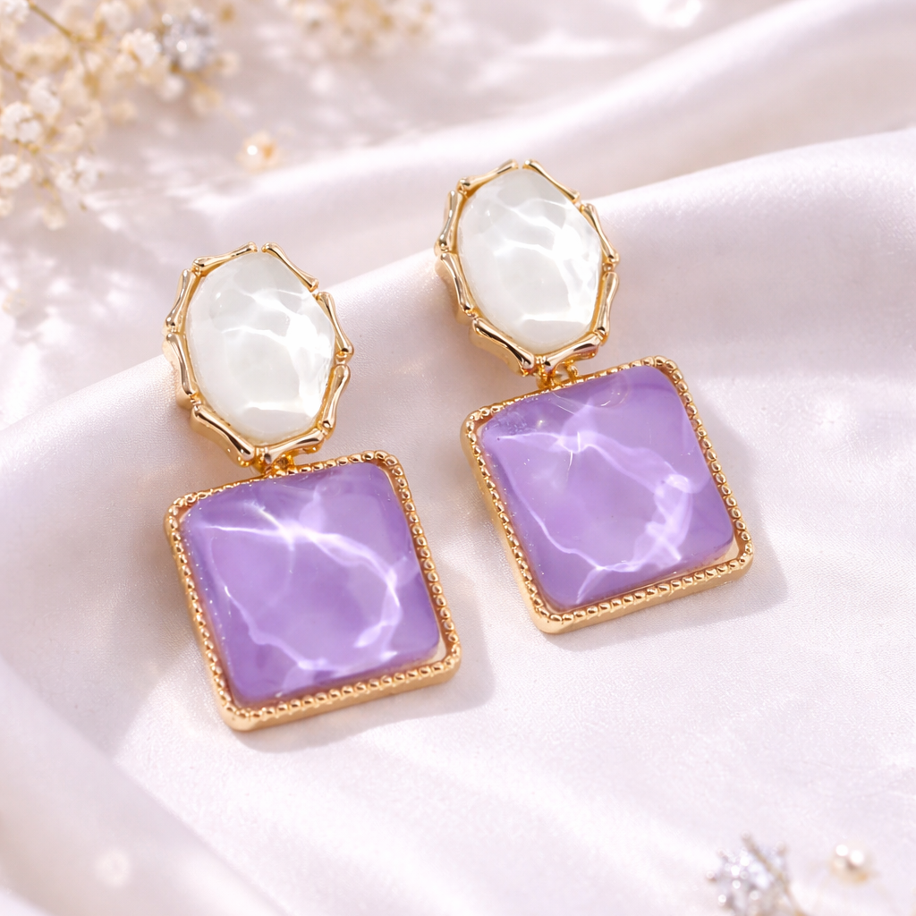 Lilac Drop Earrings