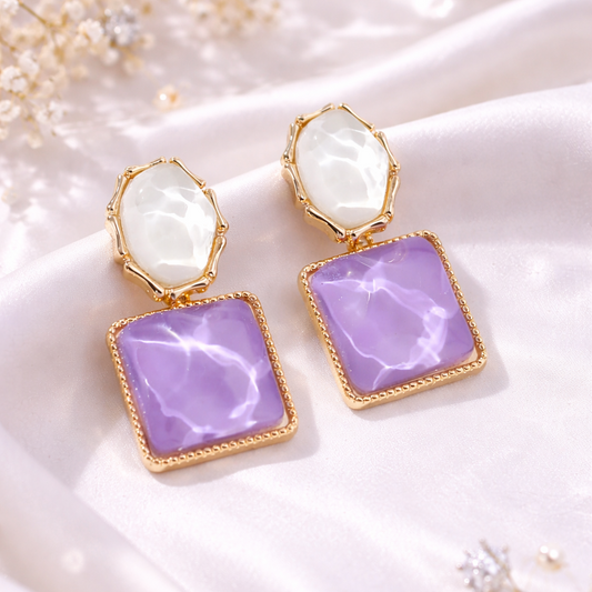 Lilac Drop Earrings