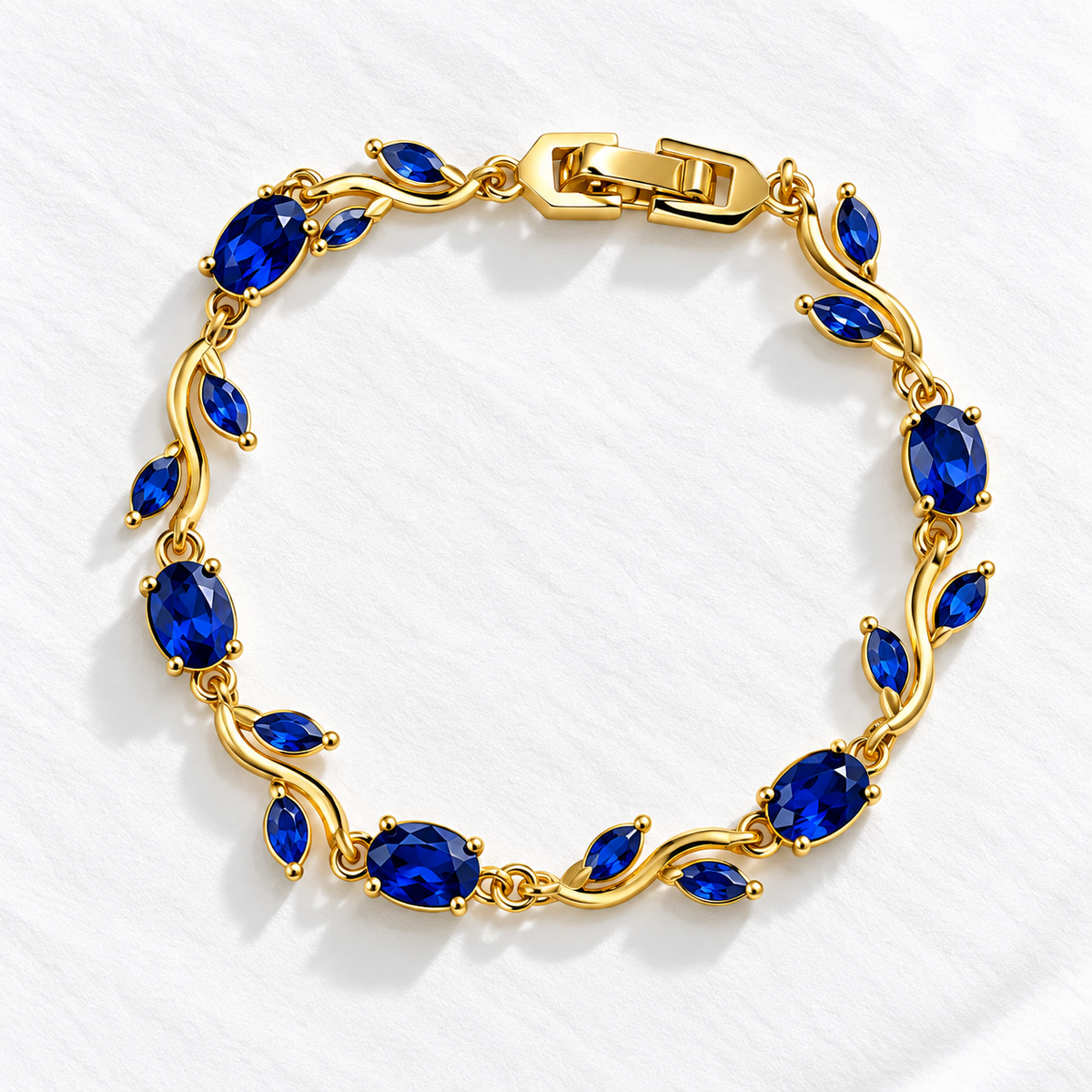 Sapphire Vine Gold Bracelet