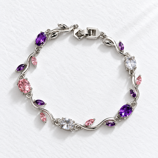 Purple and Pink Tulip Bracelet