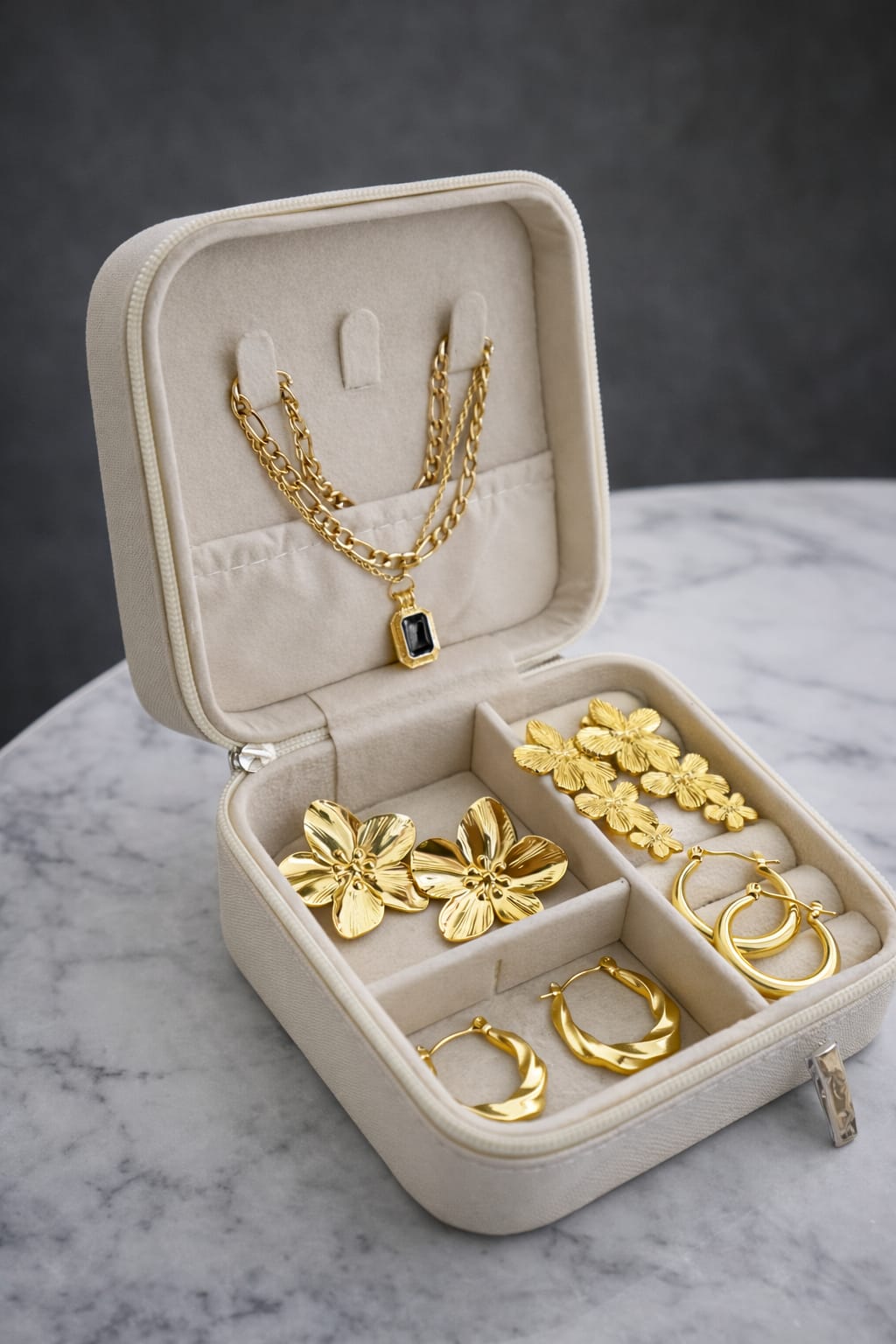 HIMANGI Anti-Tarnish 5-Piece Jewelry Box